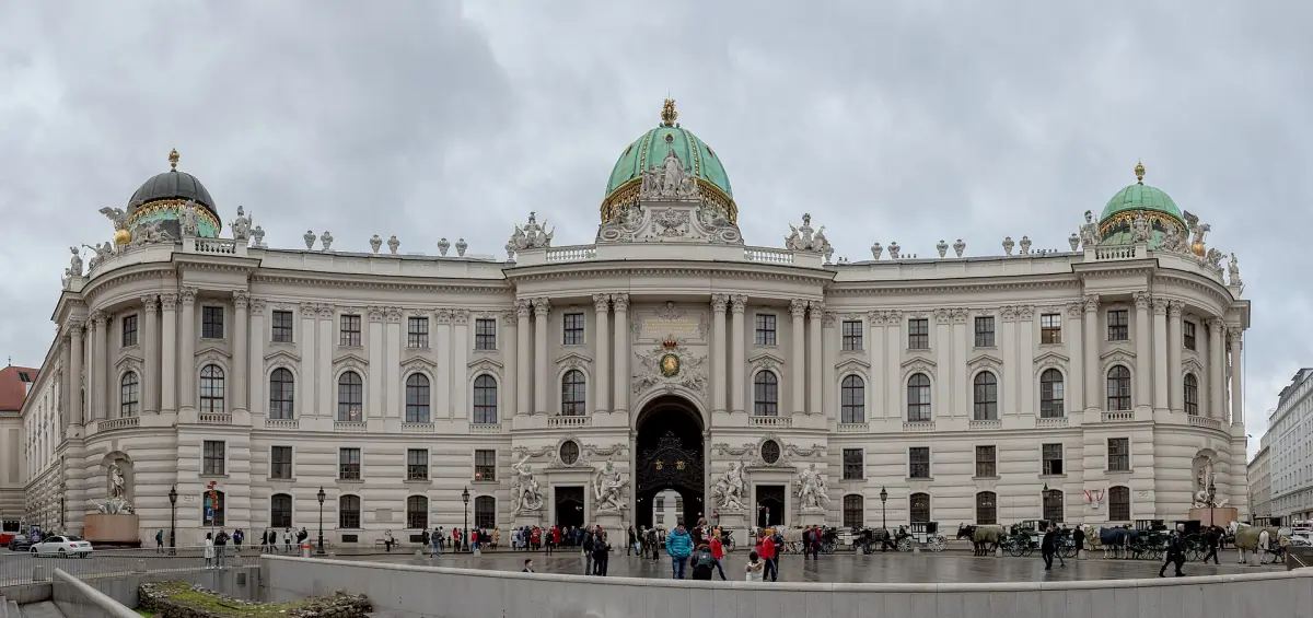 The Michaelertrakt of the Hofburg on Michaelerplatz